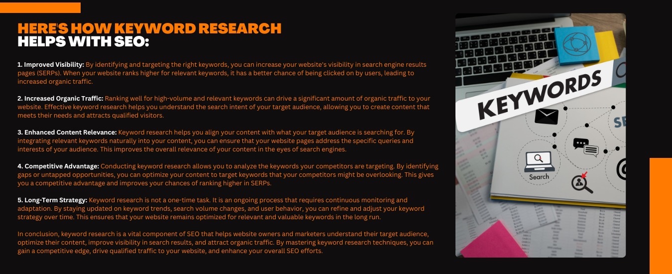 Here's how keyword research helps with SEO
